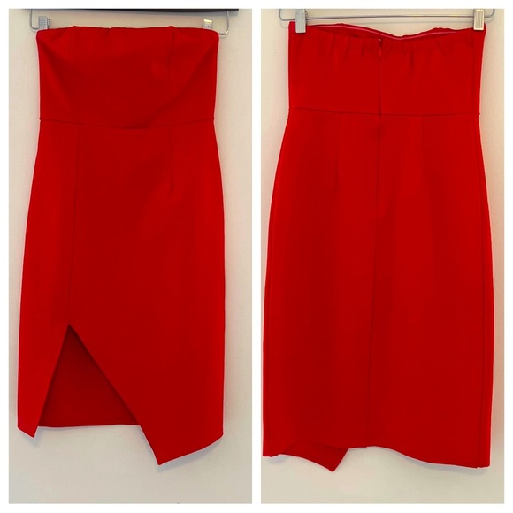 Lulus red strapless dress Size S NWOT - Picture 2 of 4